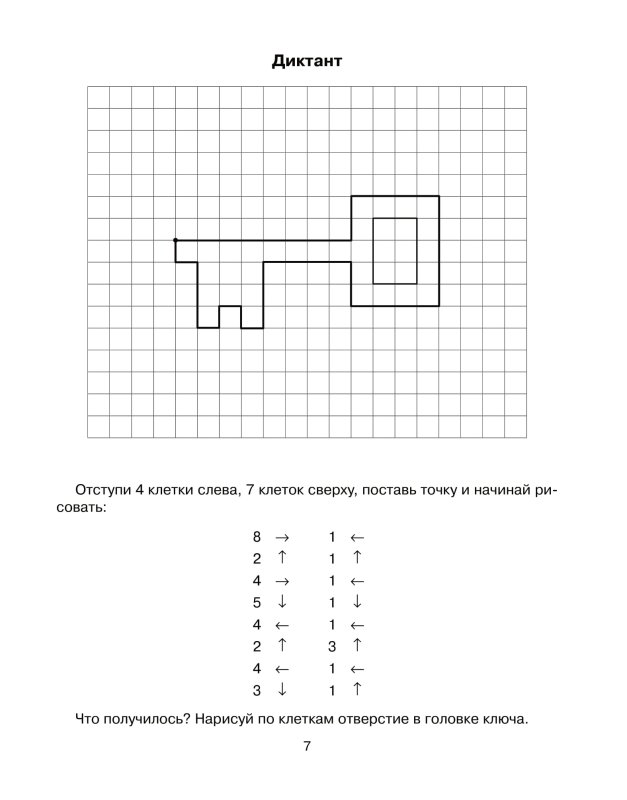 Математический диктант для дошкольников 5-6 лет