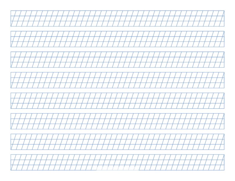Сетка для каллиграфии 55 градусов а4