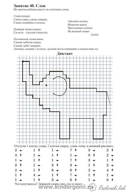 Математический диктант подготовительная группа