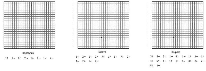 Графический диктант по стрелочкам для дошкольников