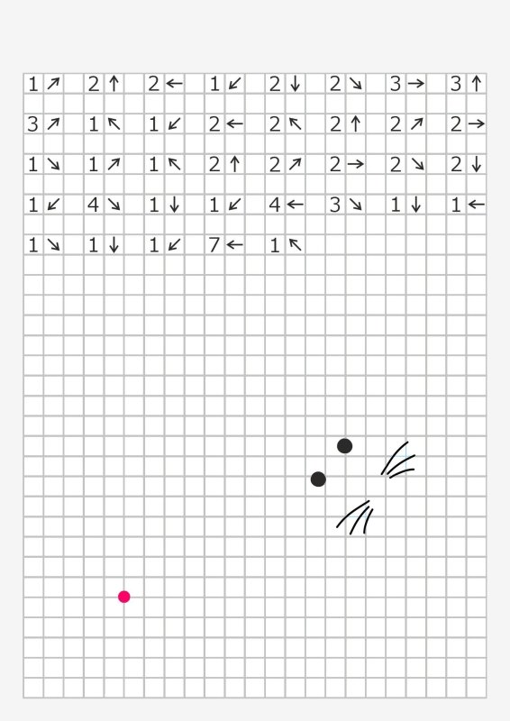 Рисунок по стрелочкам графический диктант