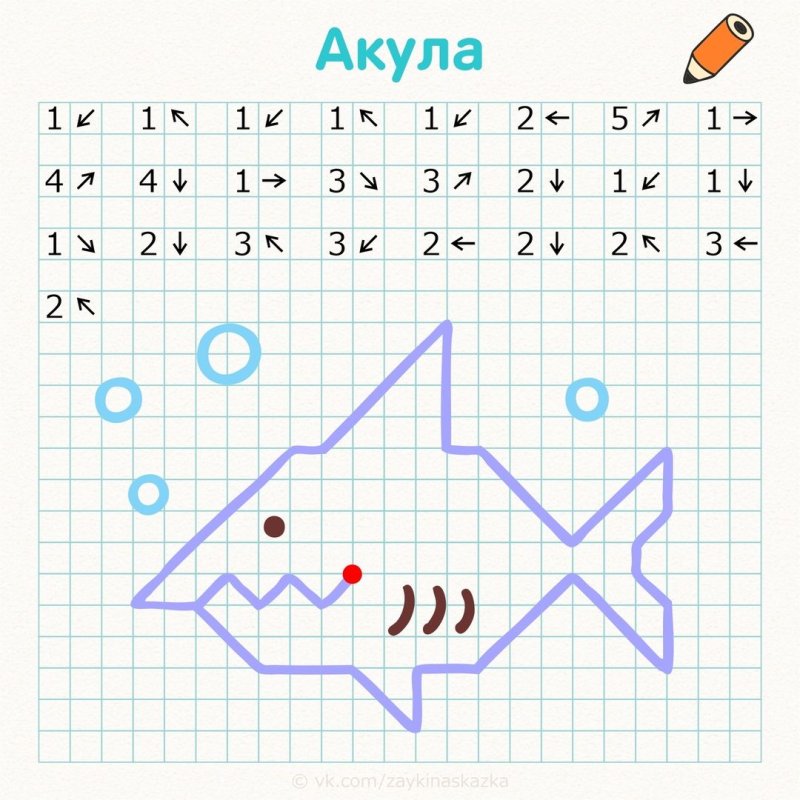 Задания по графическому диктанту для дошкольников