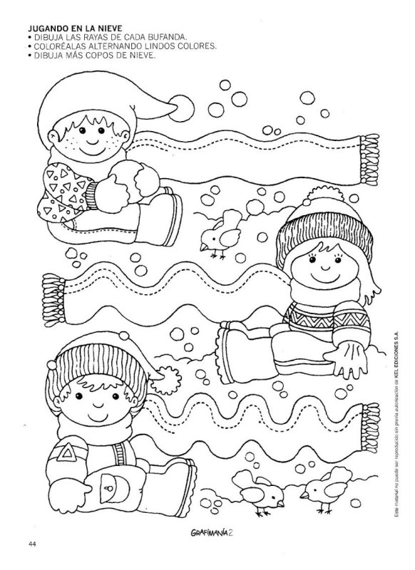 Зима задания для детей