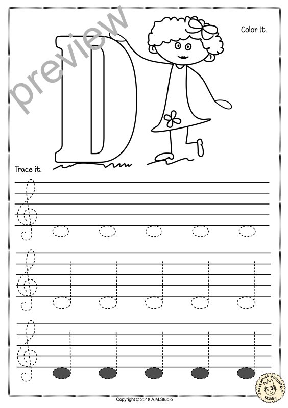 Ноты пропись для детей