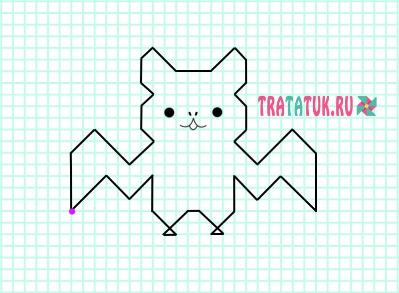 Графический диктант летучая мышь