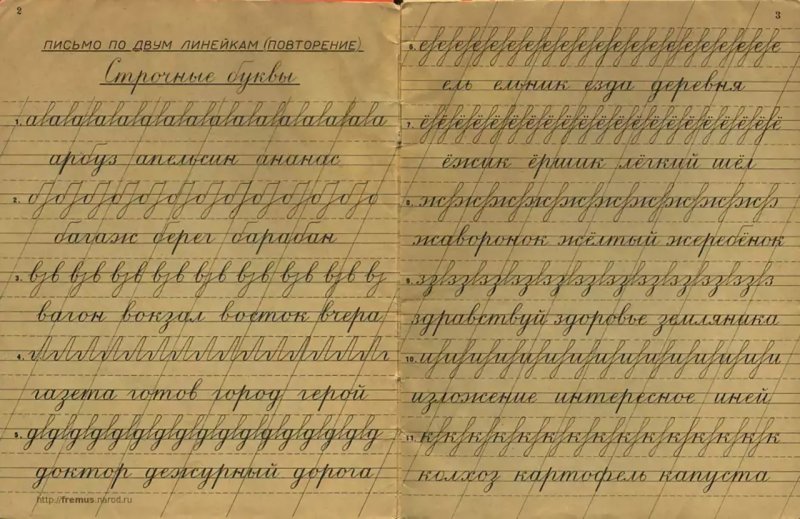 Каллиграфия прописи