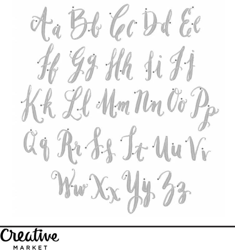 Каллиграфия алфавит