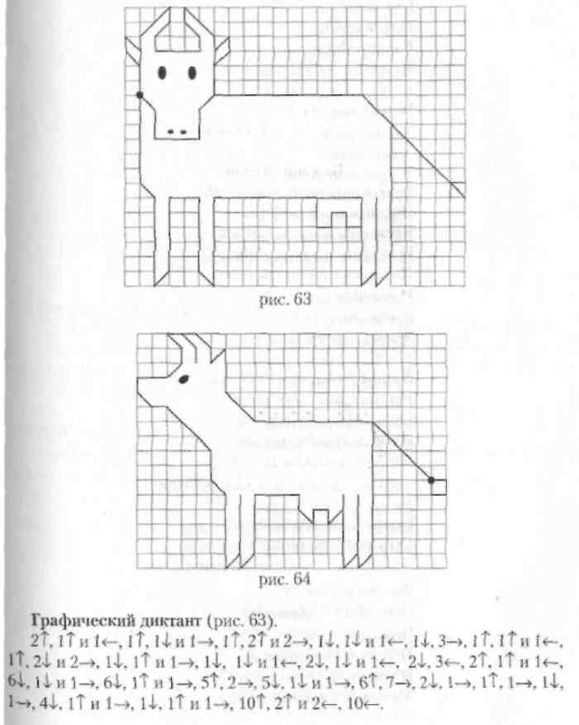 Графический диктант корова