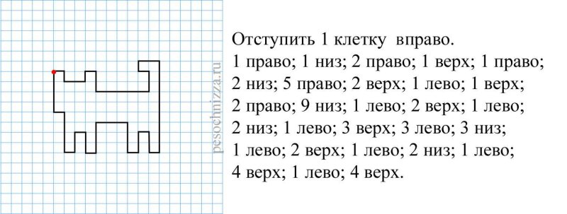 Графический диктант для дошкольников 6-7