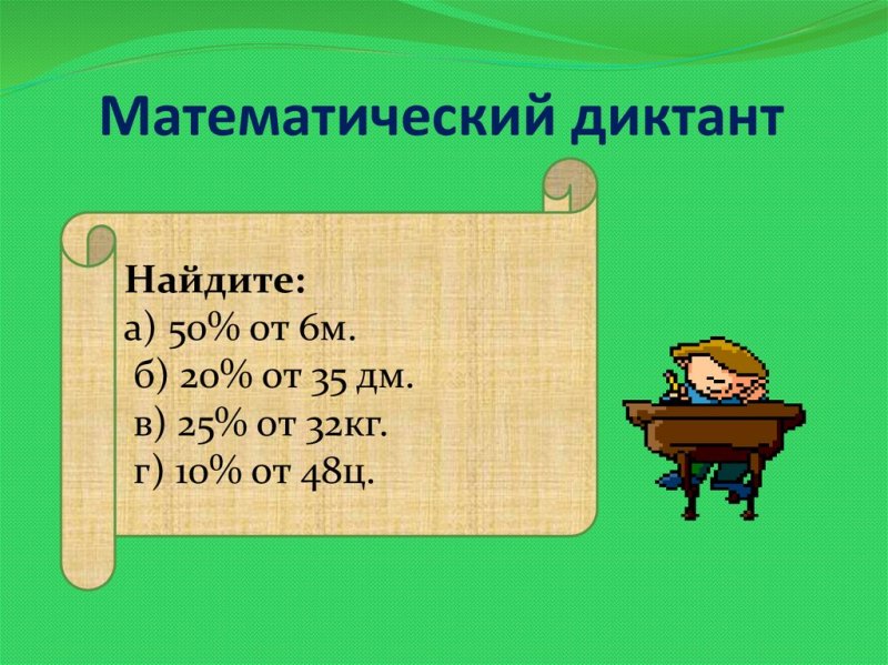 Математический диктант 2 класс