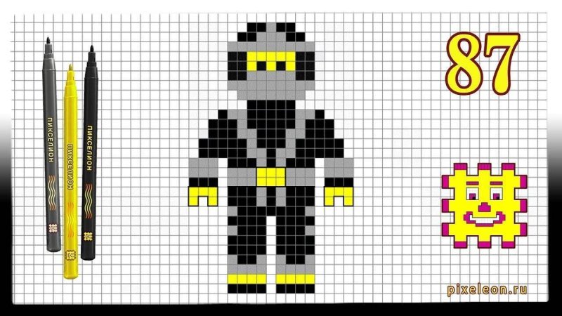 Лего по клеткам рисунок