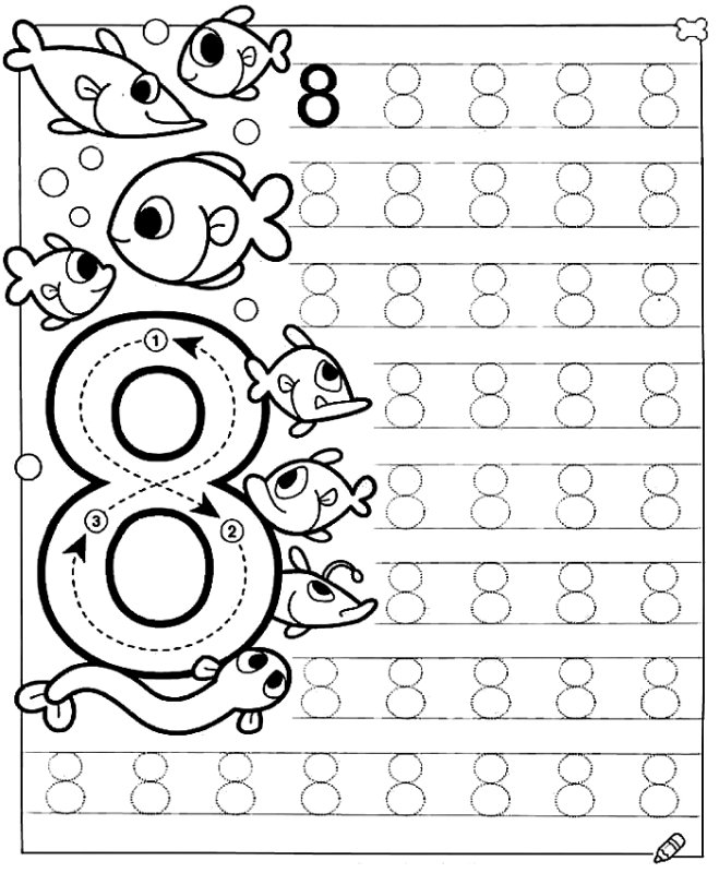 Цифра 8 задания для дошк
