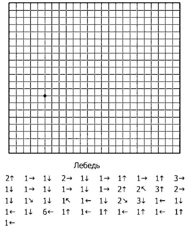 Схемы графического диктанта для дошкольников
