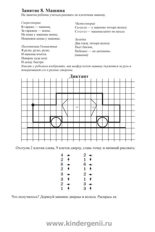 Математический диктант подготовительная группа