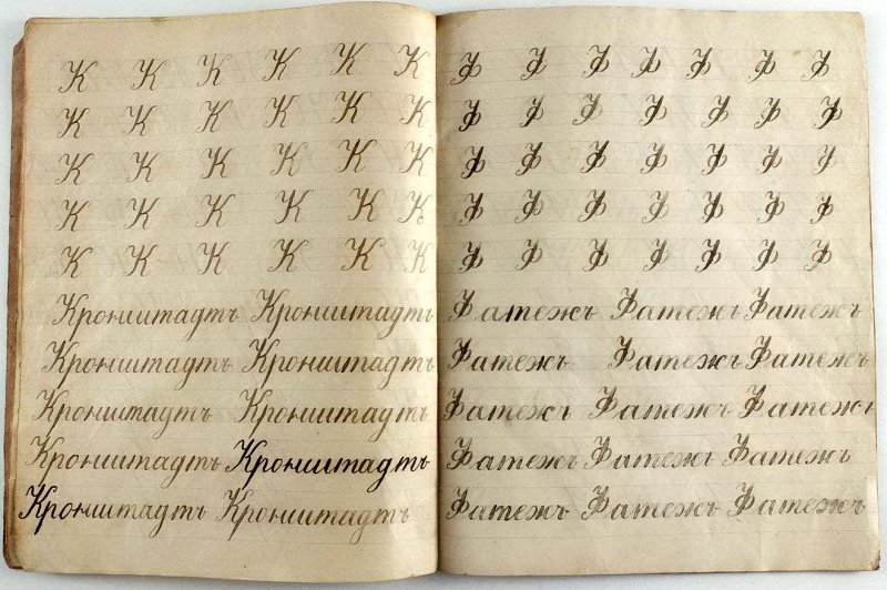 Каллиграфия дореволюционной России