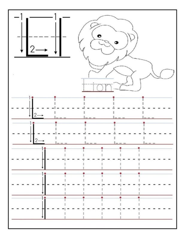 Letter l Worksheets for Kids