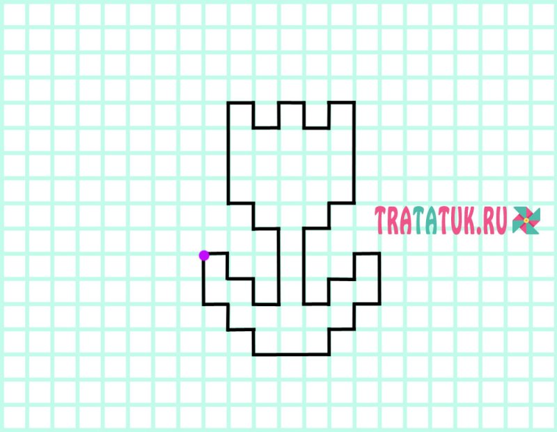 Графический диктант 1 класс тюльпан