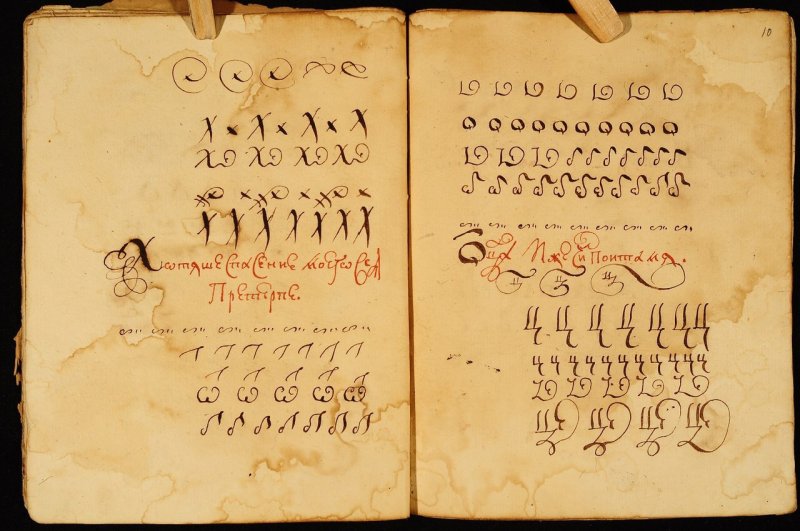 Скоропись 17 века алфавит