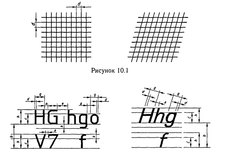 Сетка для чертежного шрифта