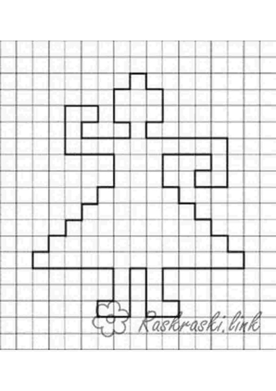 Рисунки по клеткам для детей