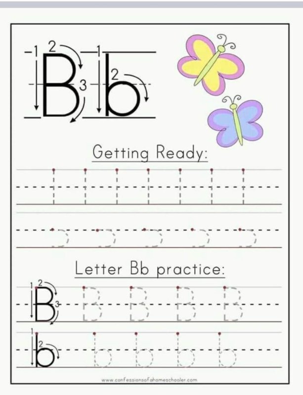 Английская буква b прописи