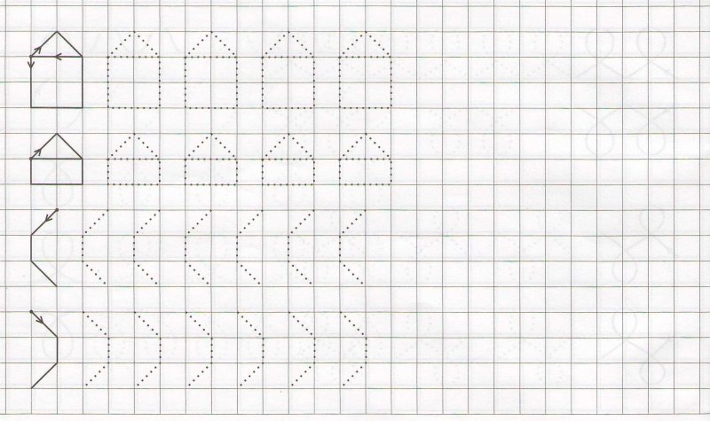 Прописи для дошкольников 5-6 в клетку по математике