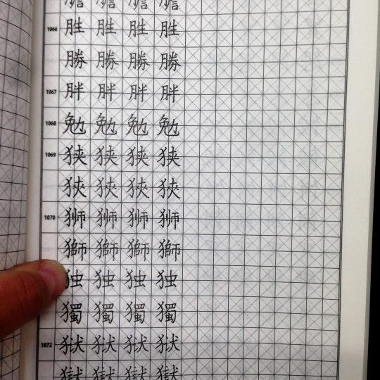 Прописывание иероглифов в тетради