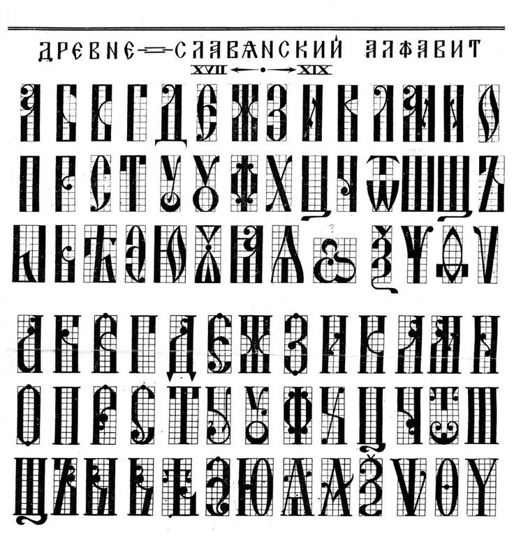 Древнерусская вязь шрифт каллиграфия