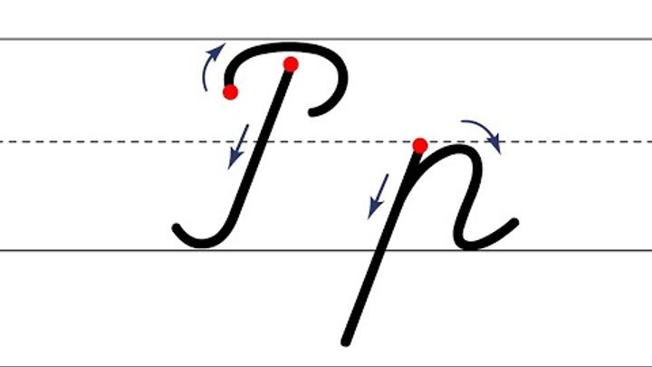 Написание буквы р прописной