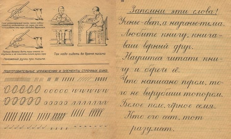 Тетрадь по каллиграфии СССР