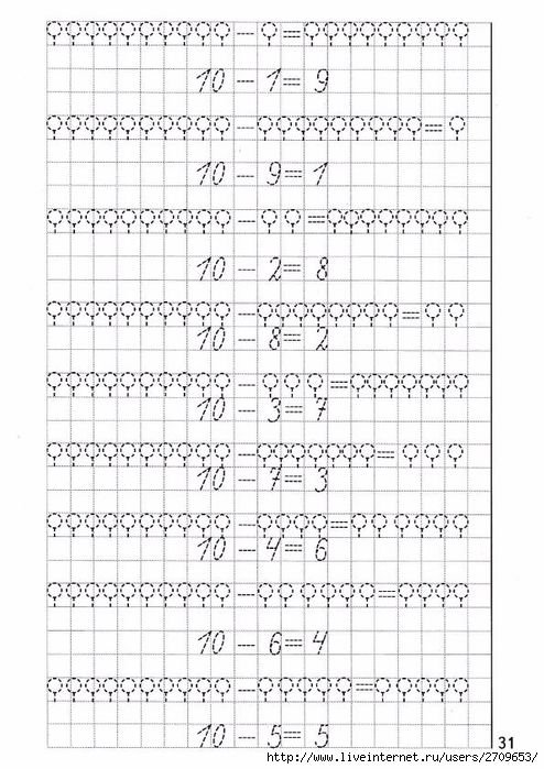 Прописи для дошкольников примеры математики