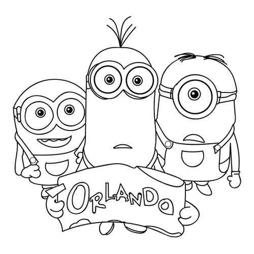 Миньоны картинки раскраски