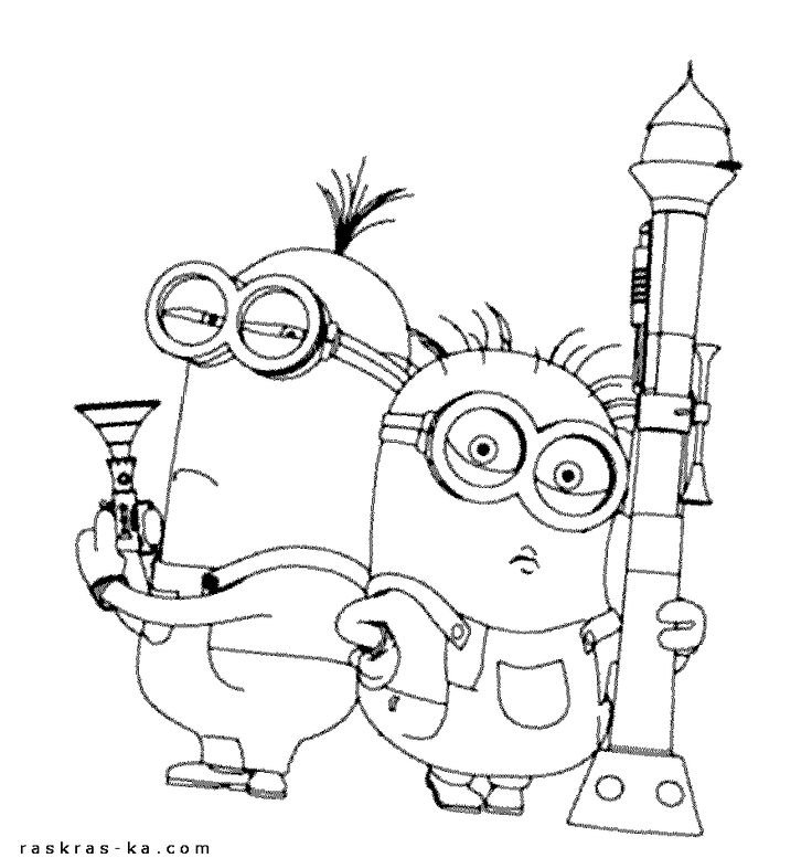 Раскраска Миньоны