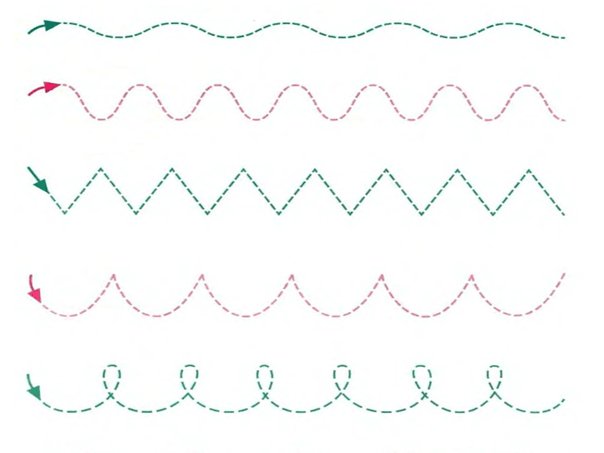 Графомоторные дорожки пунктирные линии