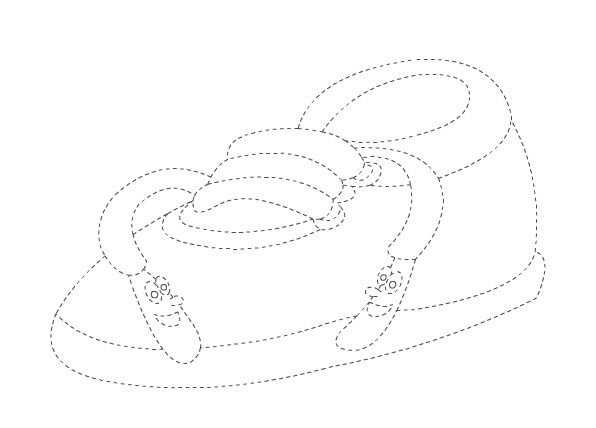 Рисование по точкам обувь