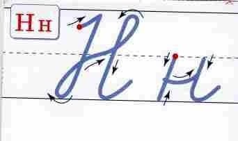 Написание буквы н
