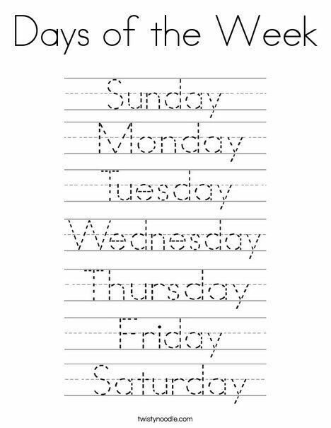 Days of the week