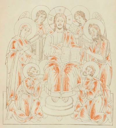 Прорись иконы спас Нерукотворный