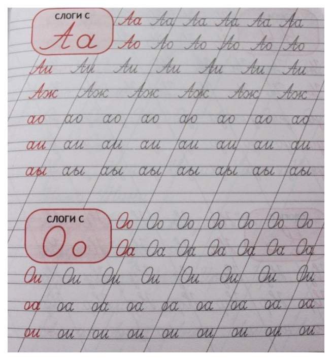 Соединения в прописях первый класс