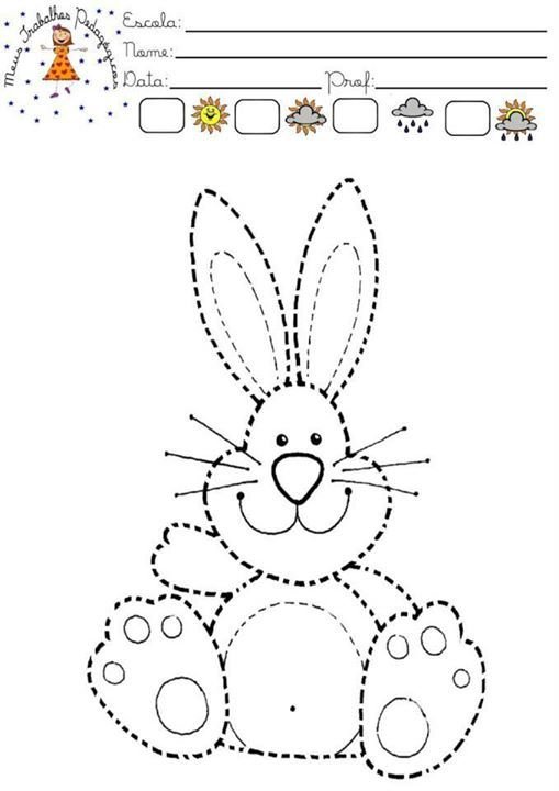 Заяц обвести по контуру