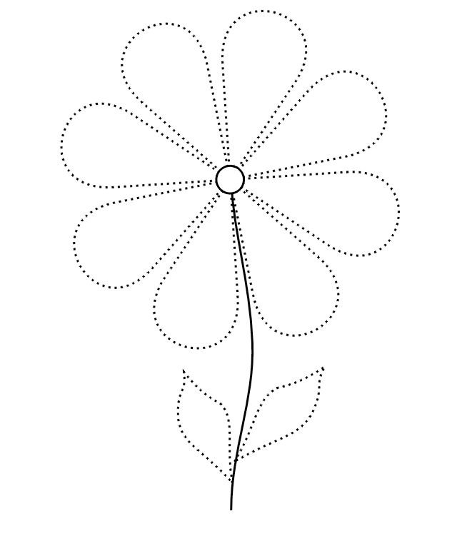 Цветочек пунктиром