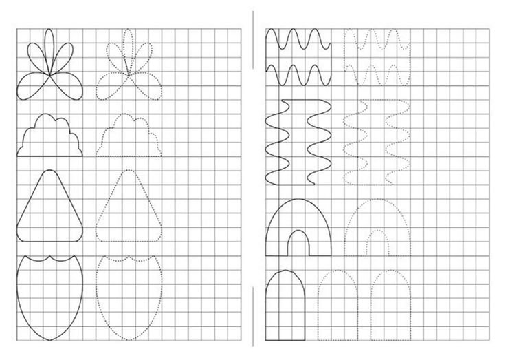Прописи в клетку для дошкольников