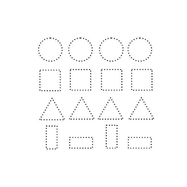 Фигурки обводить детям