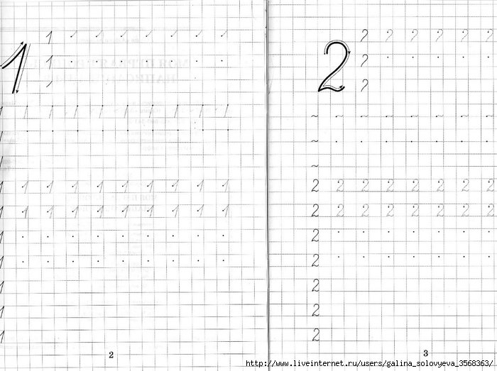 Учимся писать цифры для дошкольников