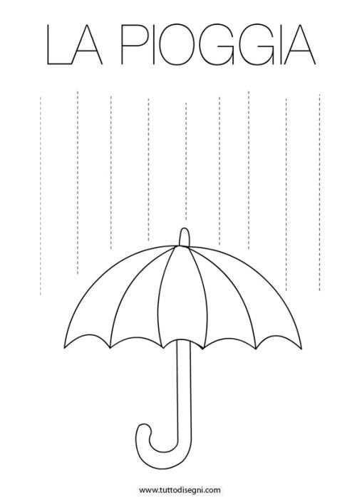 Штриховка зонтик для детей