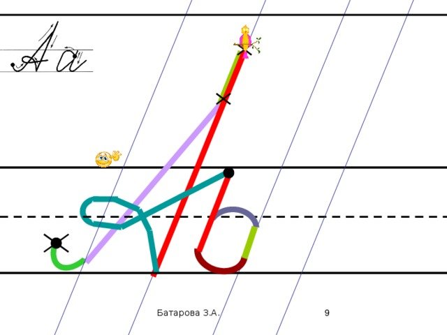 Алгоритм написания заглавной буквы а