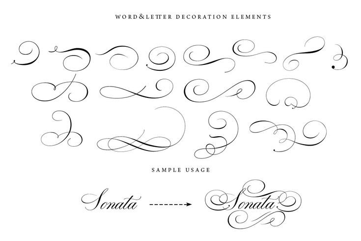 Упражнения для росчерки каллиграфия