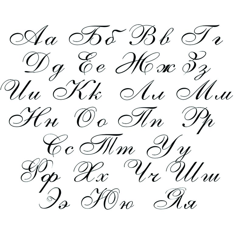 Каллиграфический почерк английский алфавит