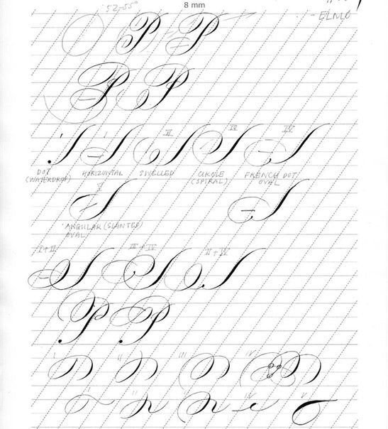 Красивый почерк прописи для тренировки каллиграфия