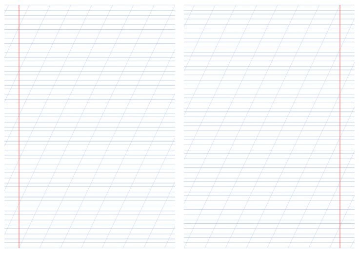 Разлиновка косая линия а4